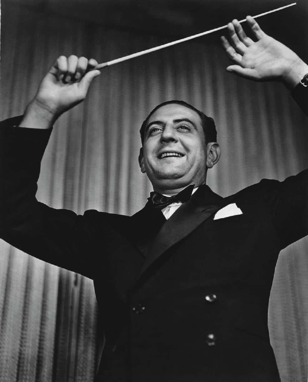 Guy Lombardo, tuxedo, baton, SD Phone Wallpaper