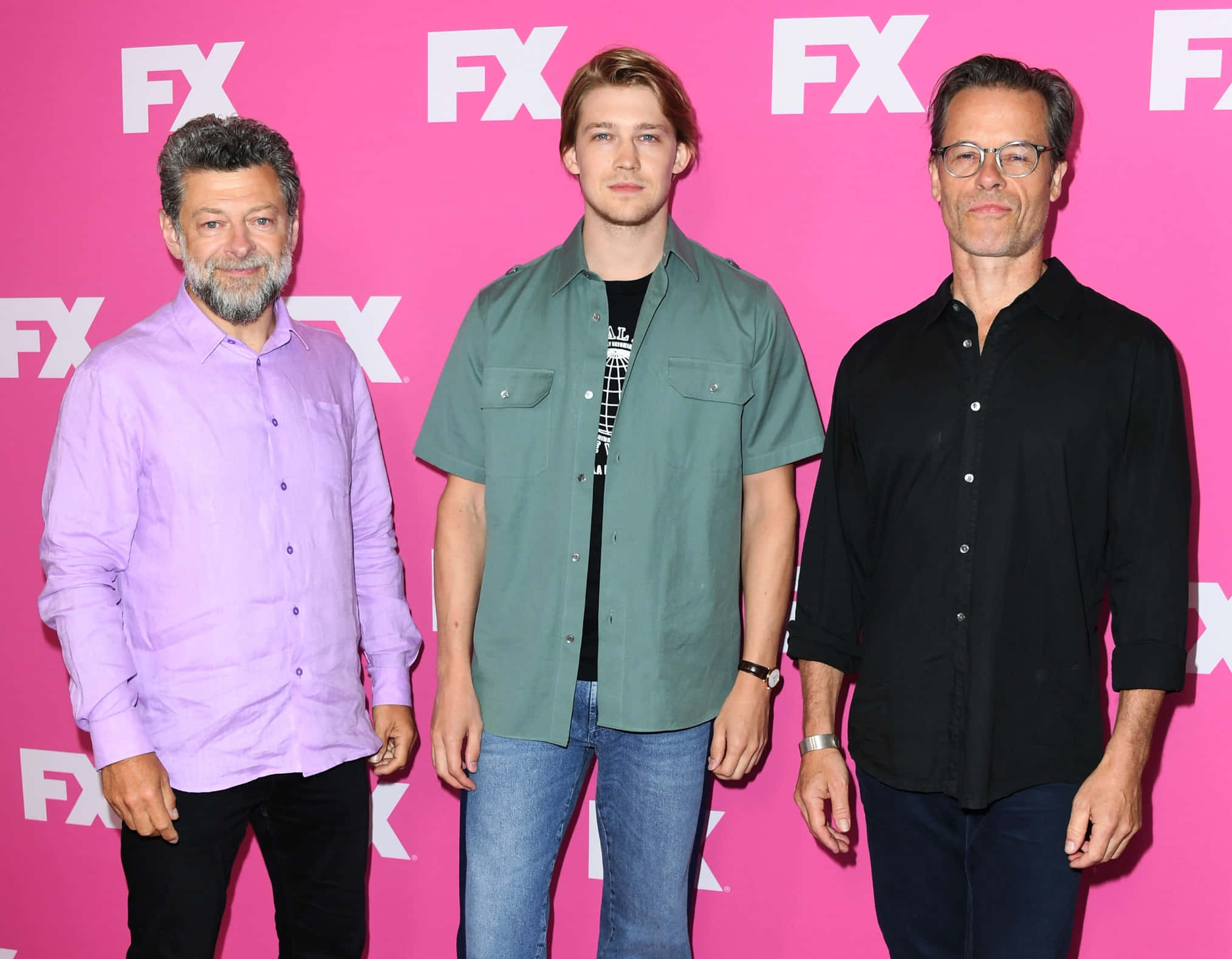 Guy Pearce, Australian Actor, bright pink FX branded backdrop, Full HD Desktop Wallpaper