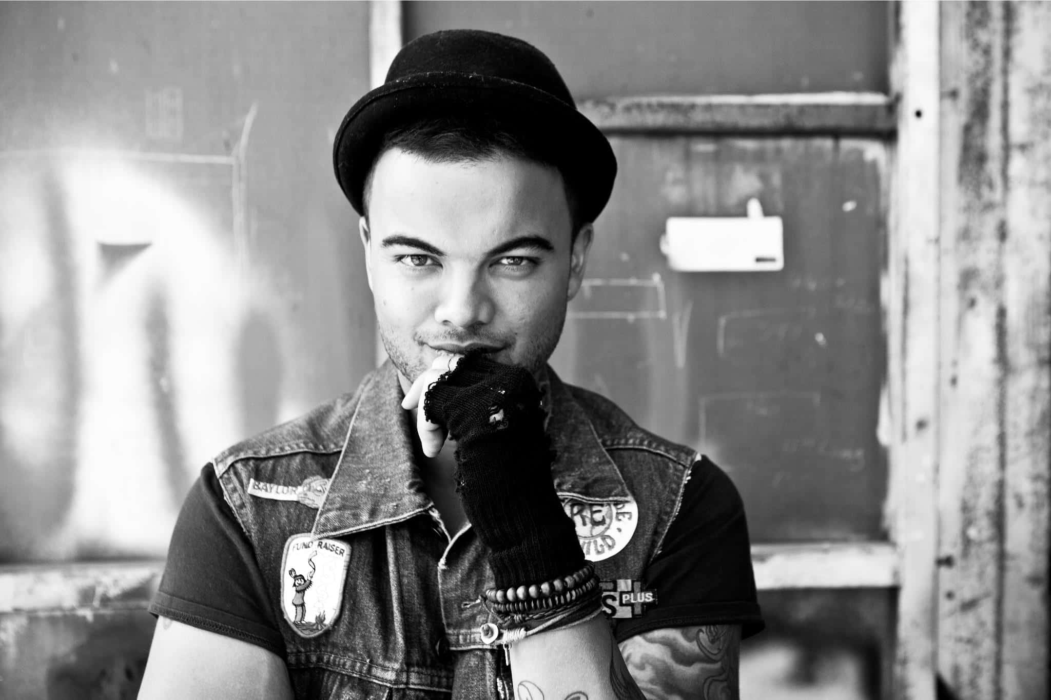 Guy Sebastian, bowler hat, denim vest, Full HD Desktop Wallpaper
