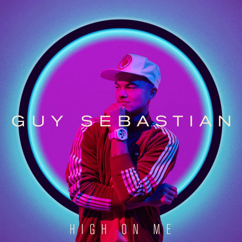 Guy Sebastian, red tracksuit, white cap, SD Desktop Wallpaper