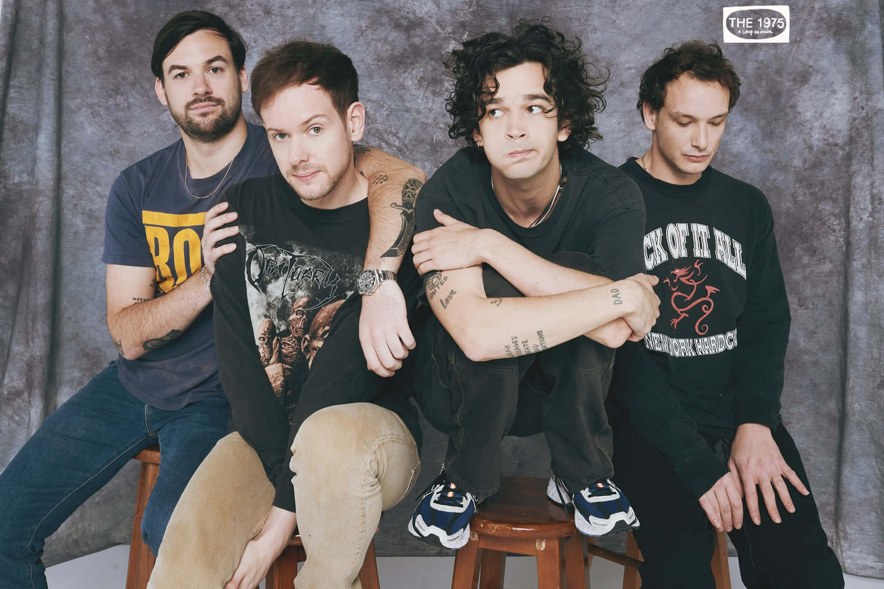 men, tattooed, casual band attire, HD Desktop Wallpaper