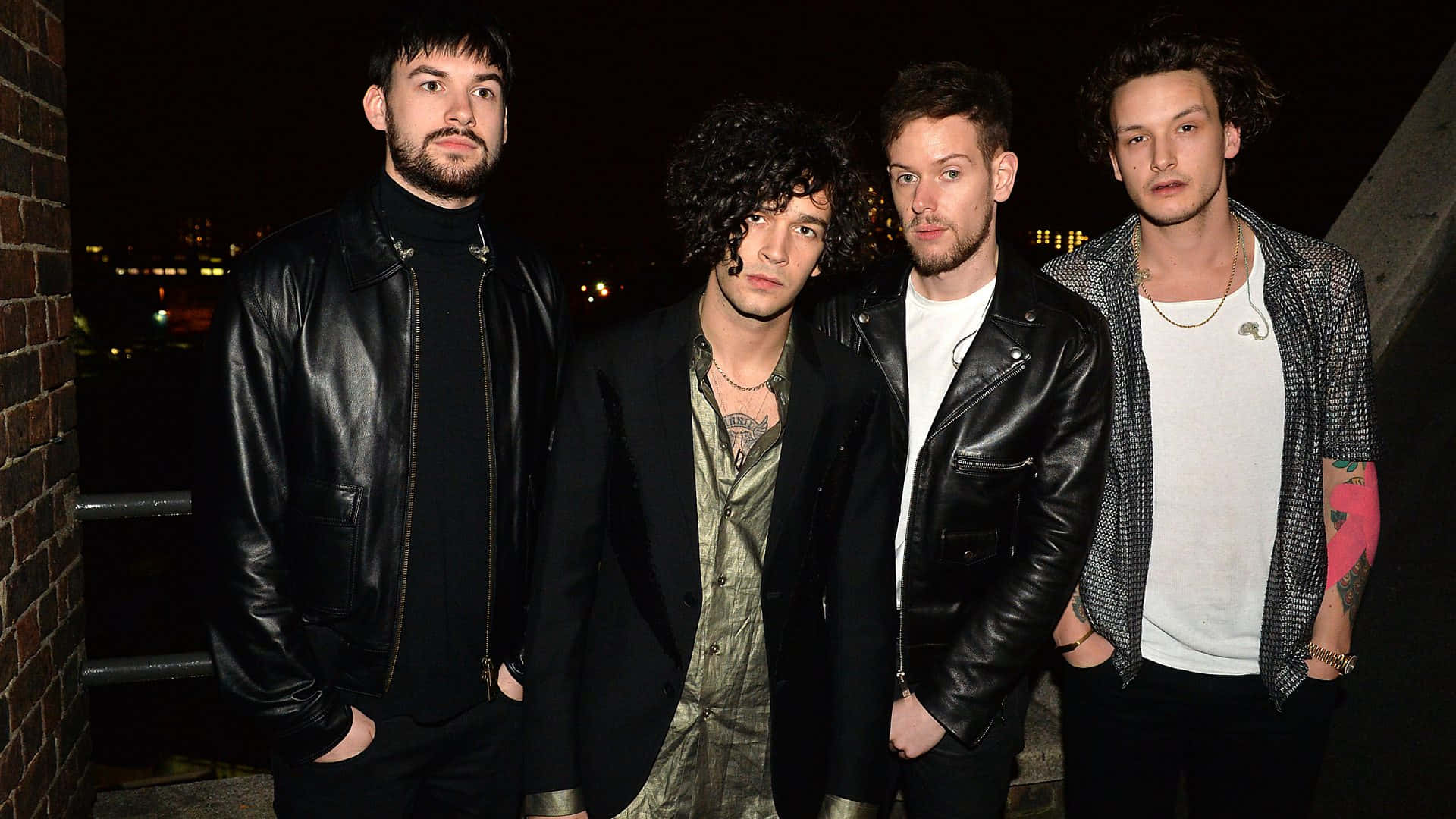 Guys, leather jackets, casual wear, Full HD Desktop Wallpaper