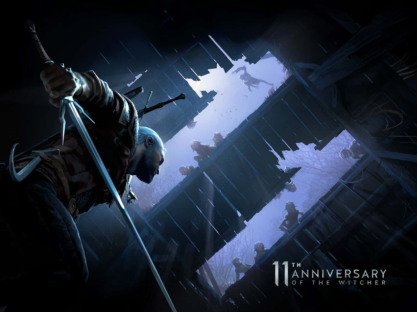 The Witcher, warrior, sword, HD Desktop Wallpaper