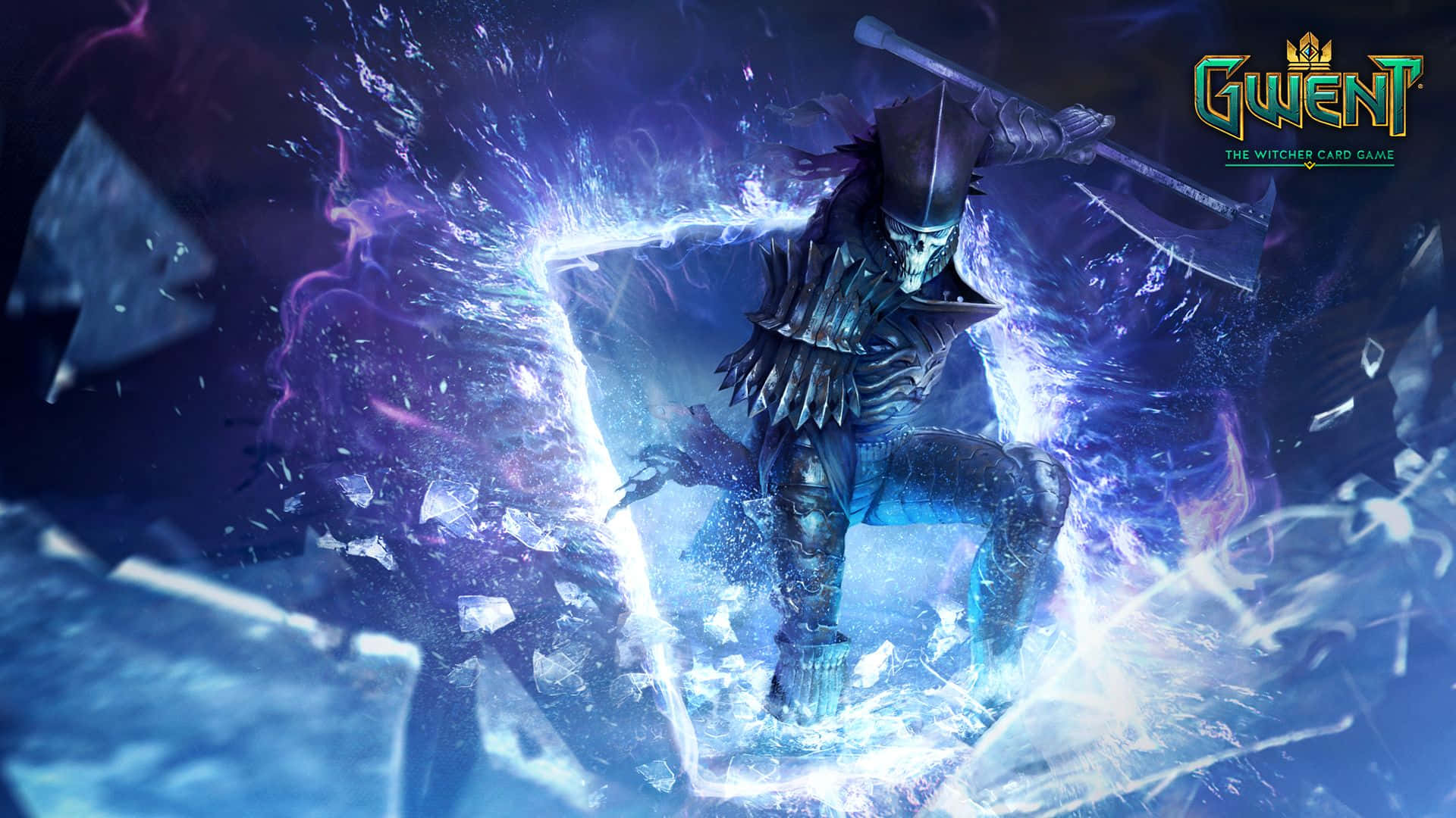 Gwent The Witcher Card Game, skeletal warrior, ornate armor, Full HD Desktop Wallpaper