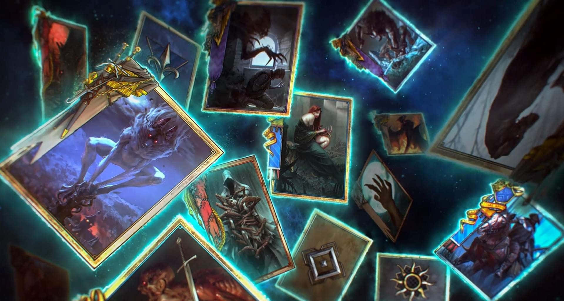 Gwent: The Witcher Card Game, fantasy cards, dark creatures, HD Desktop Wallpaper