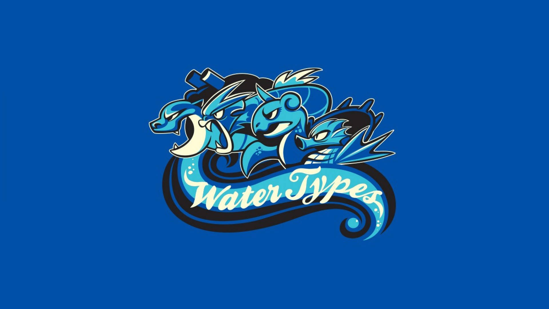 Gyarados, Water Types, blue, Full HD Desktop Wallpaper