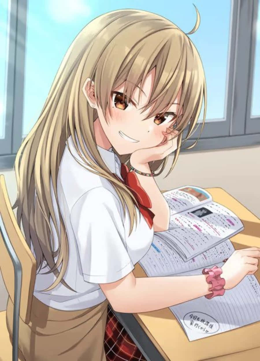Gyaru, school uniform, bright window, SD Phone Wallpaper