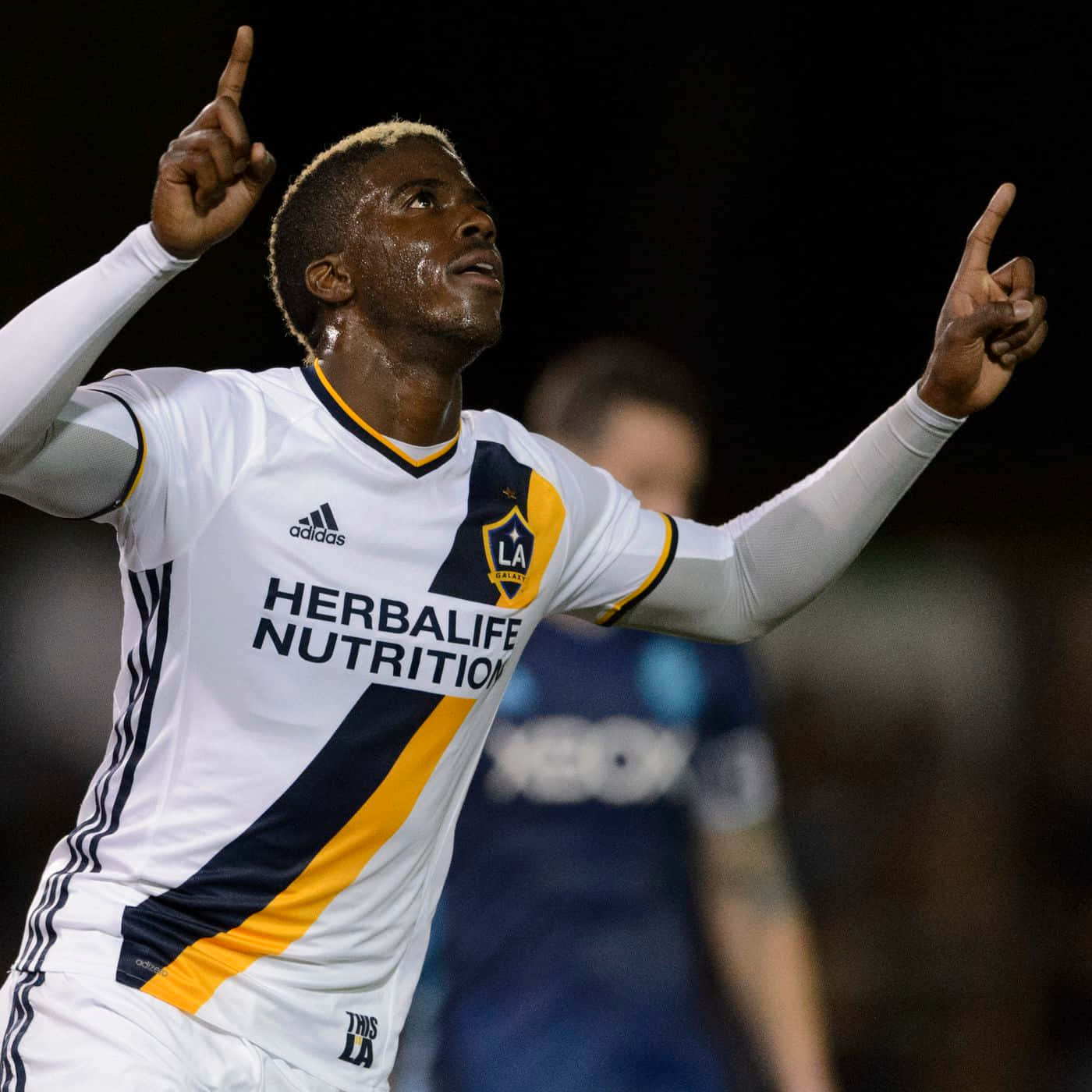 Gyasi Zardes, LA Galaxy, white LA Galaxy jersey, HD Desktop Wallpaper