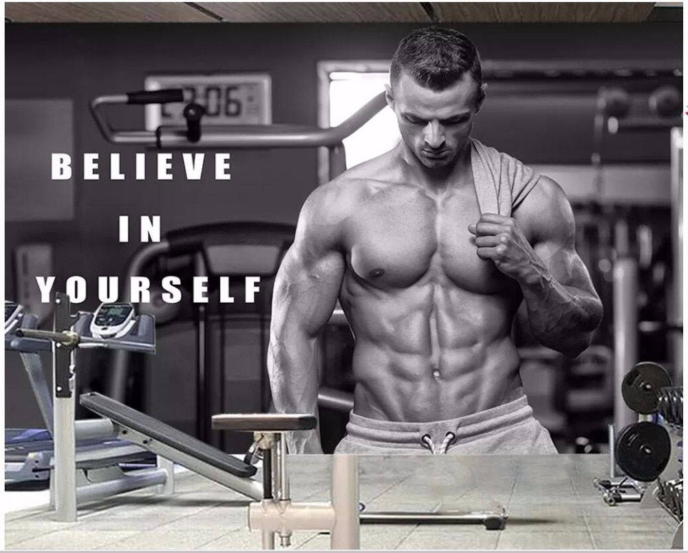 muscle man, gym, towel, SD Desktop Wallpaper