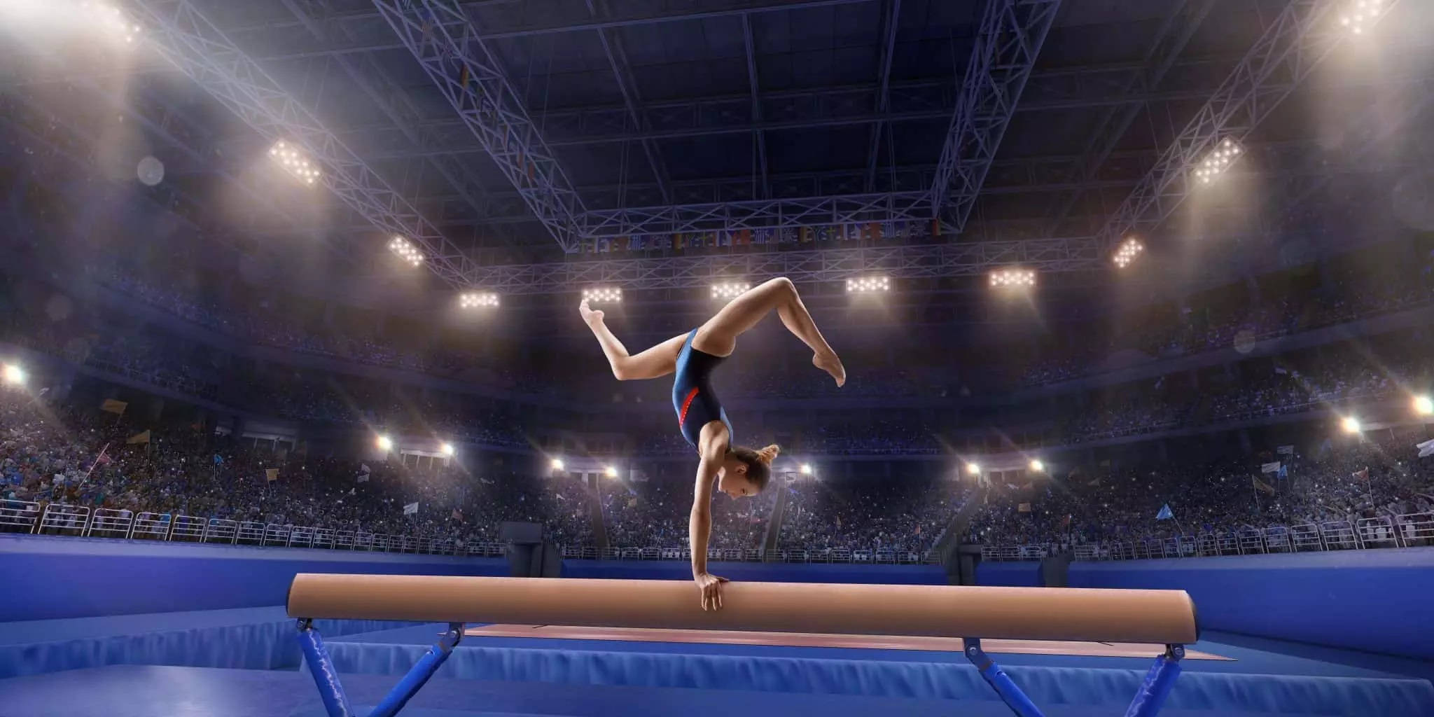 hand stand, gymnastics, balance beam, Full HD Desktop Wallpaper