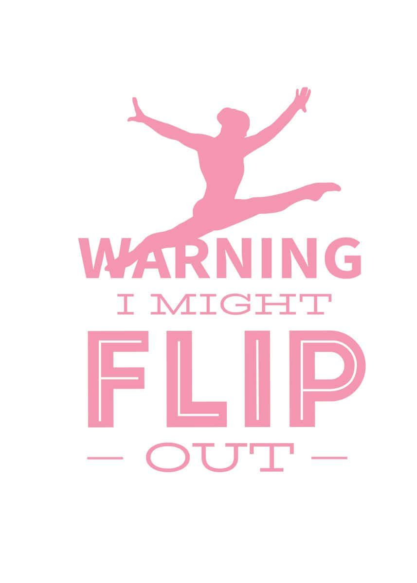 pink silhouette, person mid-flip, bold pink text, SD Phone Wallpaper
