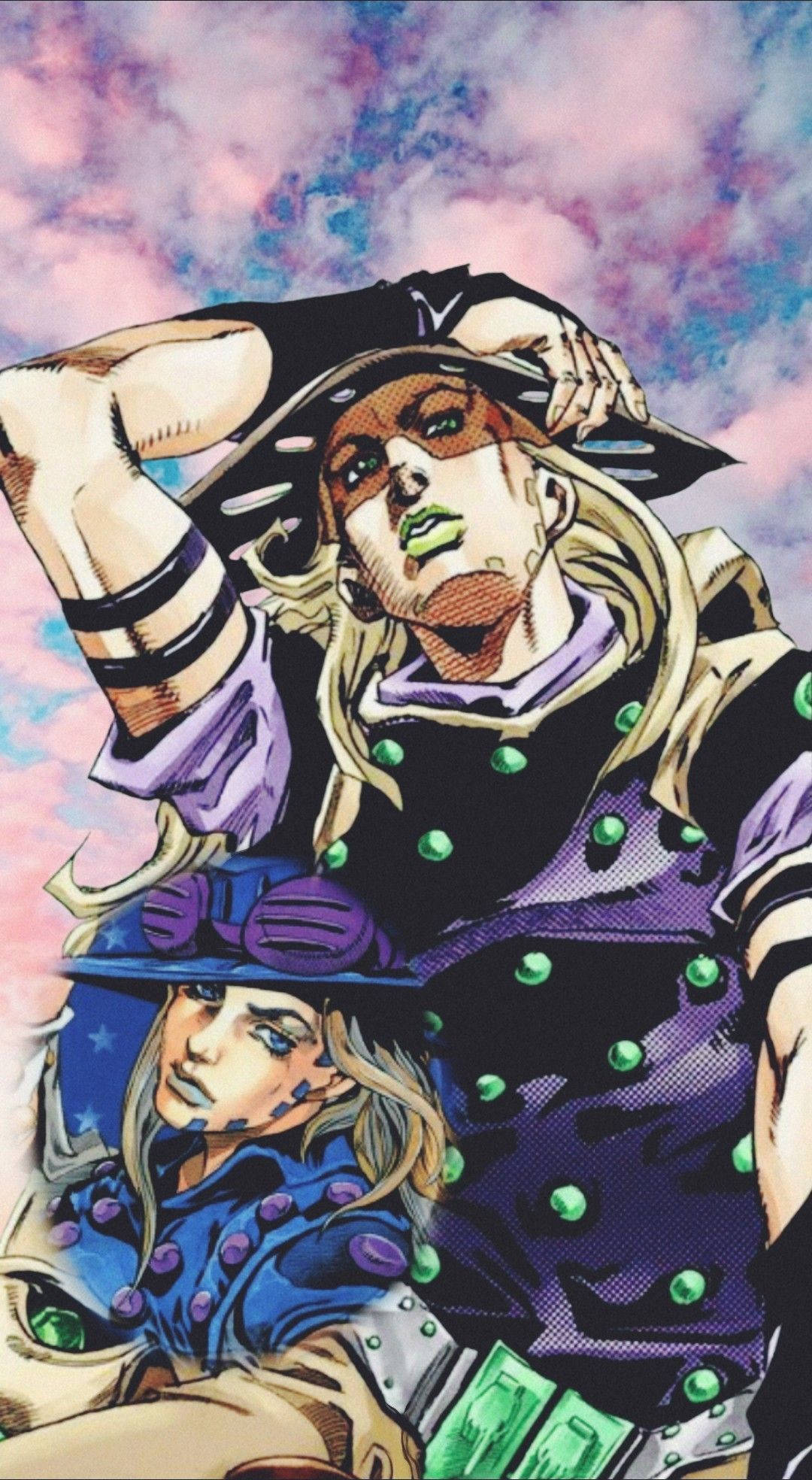 Gyro Zeppeli, gradient sky, pink and purple sky, Full HD Phone Wallpaper