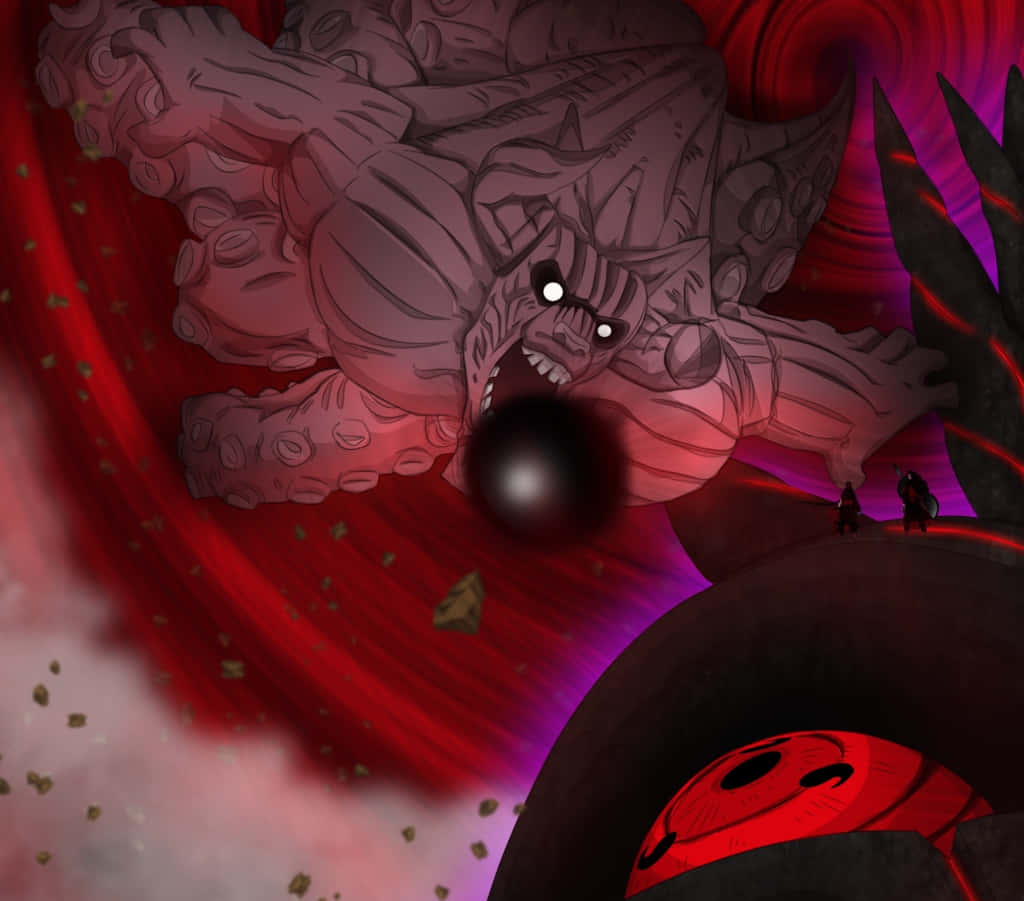 Gyuki, colossal monstrous anime creature, glowing eyes, SD Desktop Wallpaper
