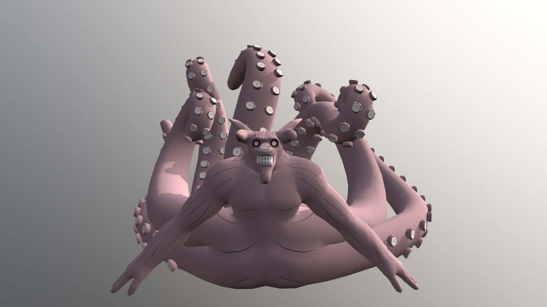 Gyuki, pink, 3d-rendered, Full HD Desktop Wallpaper
