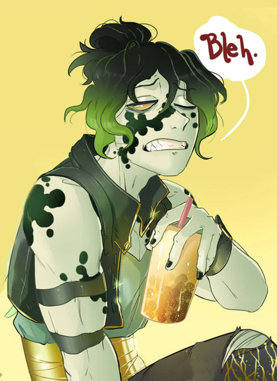 Gyutaro, green hair, anime character, HD Phone Wallpaper