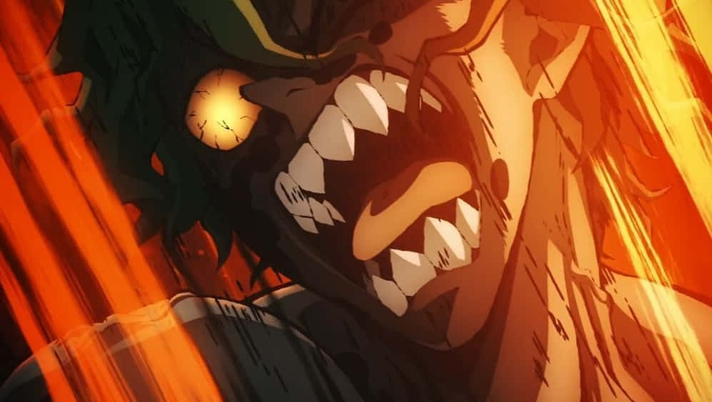 Gyutaro, green face, glowing eyes, SD Desktop Wallpaper