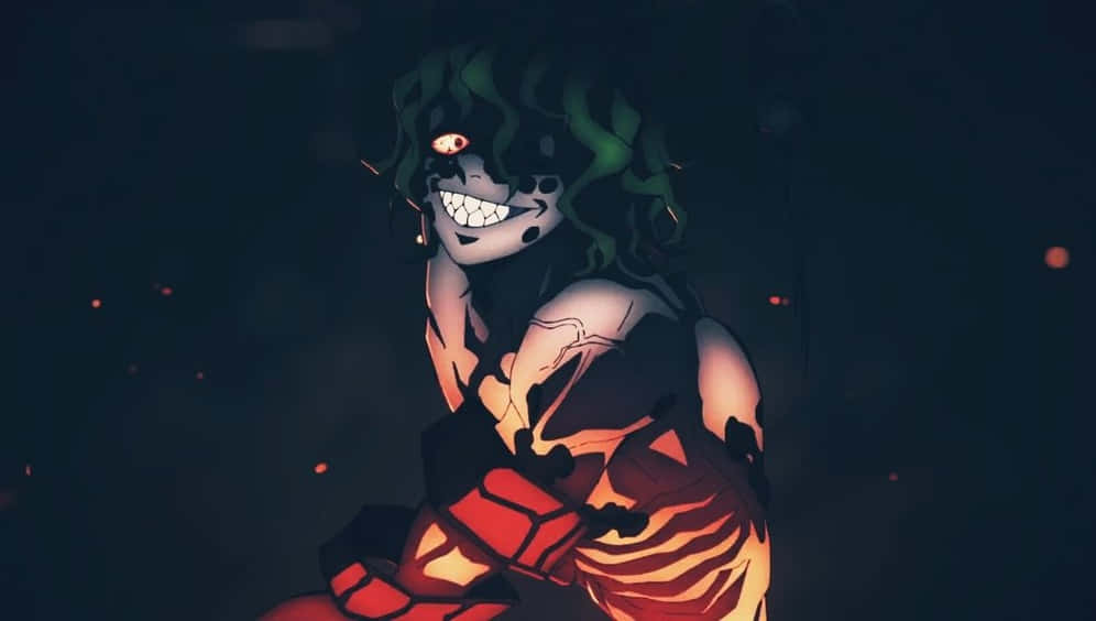 Gyutaro, anime demon, green hair, SD Desktop Wallpaper