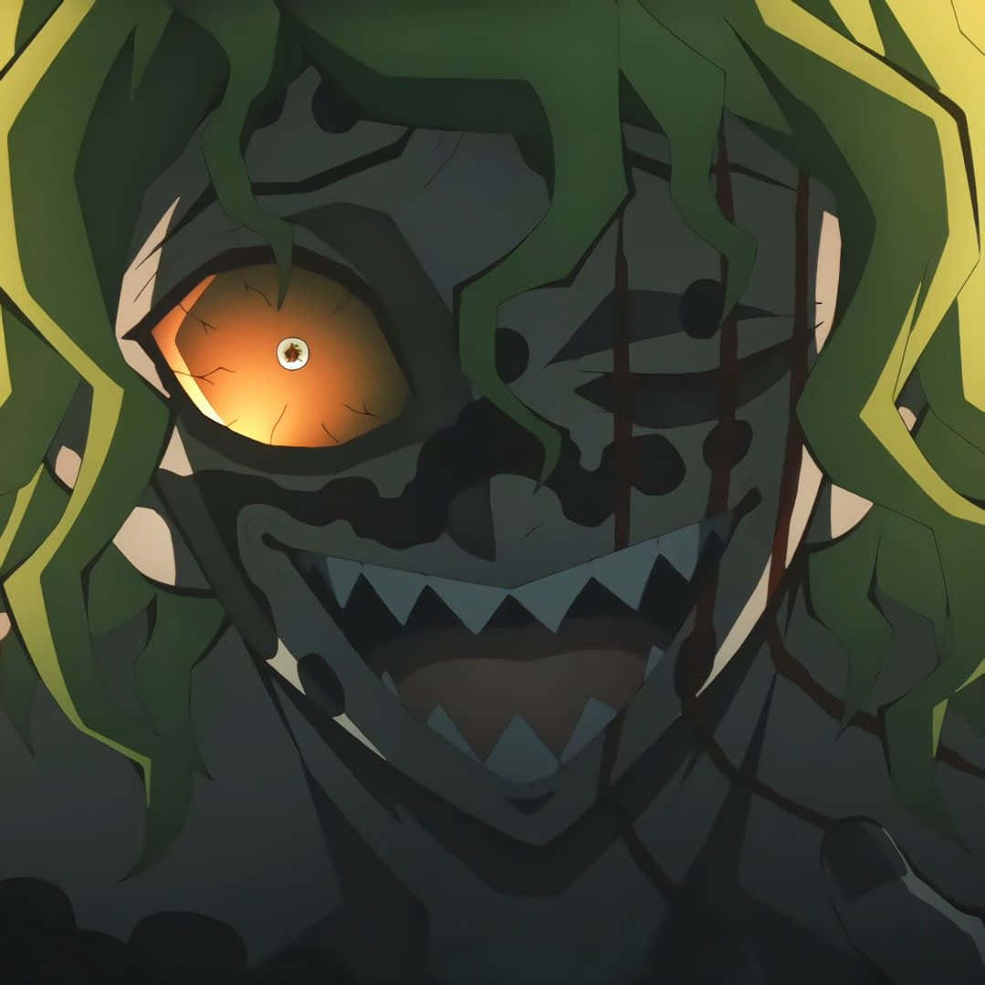 Gyutaro, anime demon, glowing orange eye, SD Desktop Wallpaper