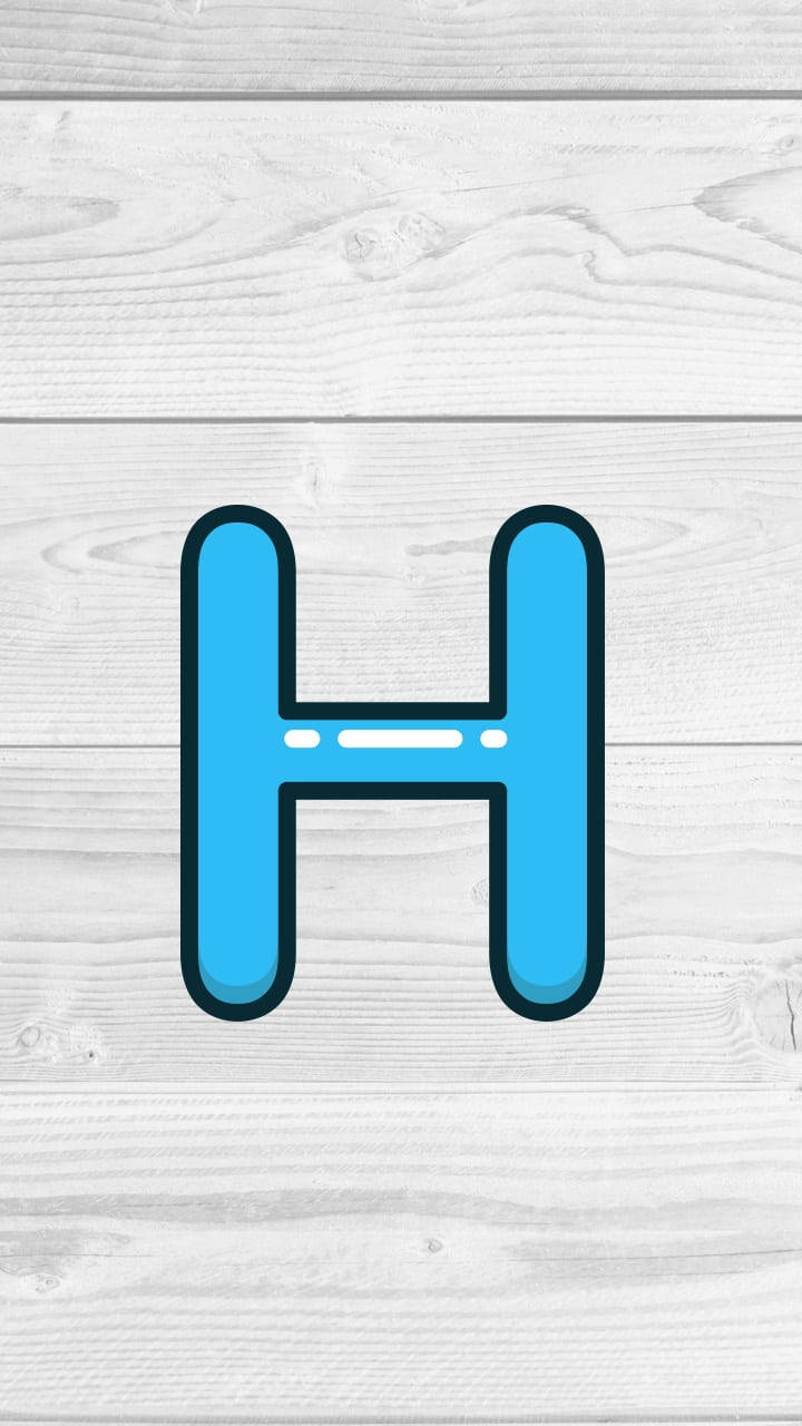 glossy, letter H, black outline, HD Phone Wallpaper