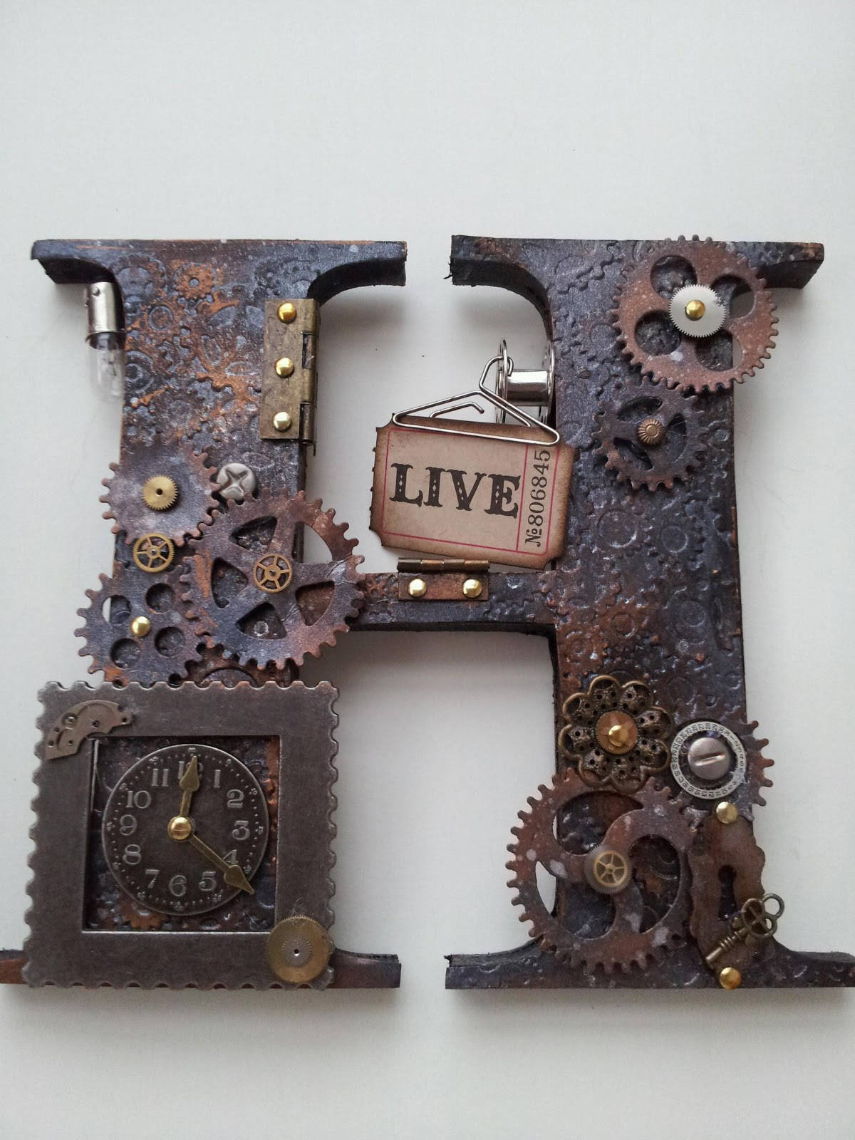 Letter H, steampunk style, rusty metal, HD Phone Wallpaper