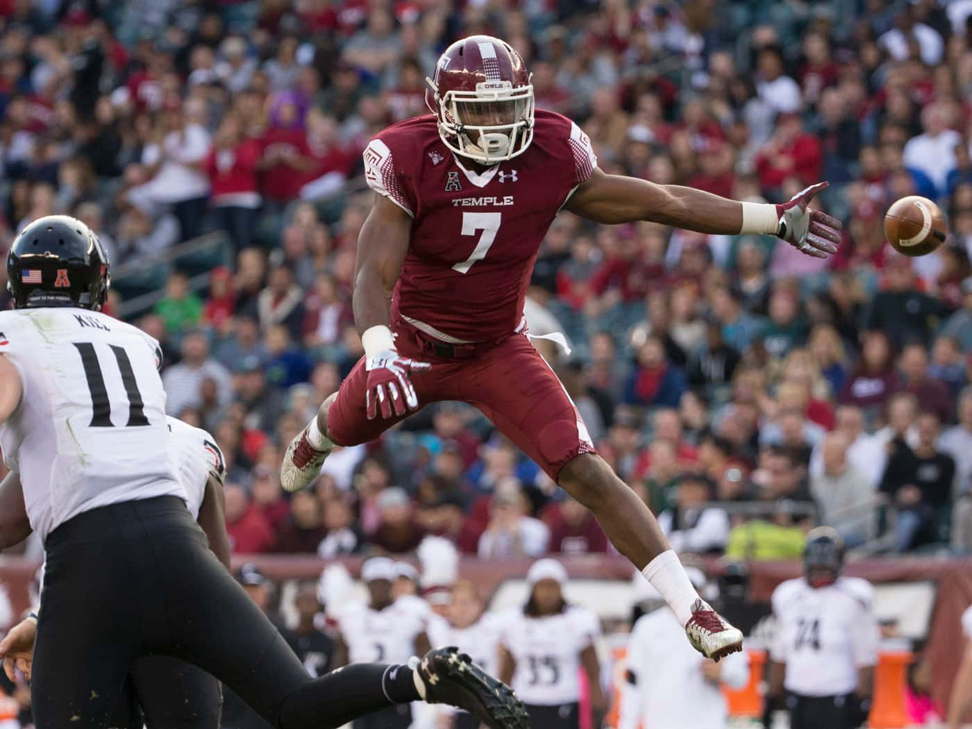 Haason Reddick, maroon jersey, football, HD Desktop Wallpaper