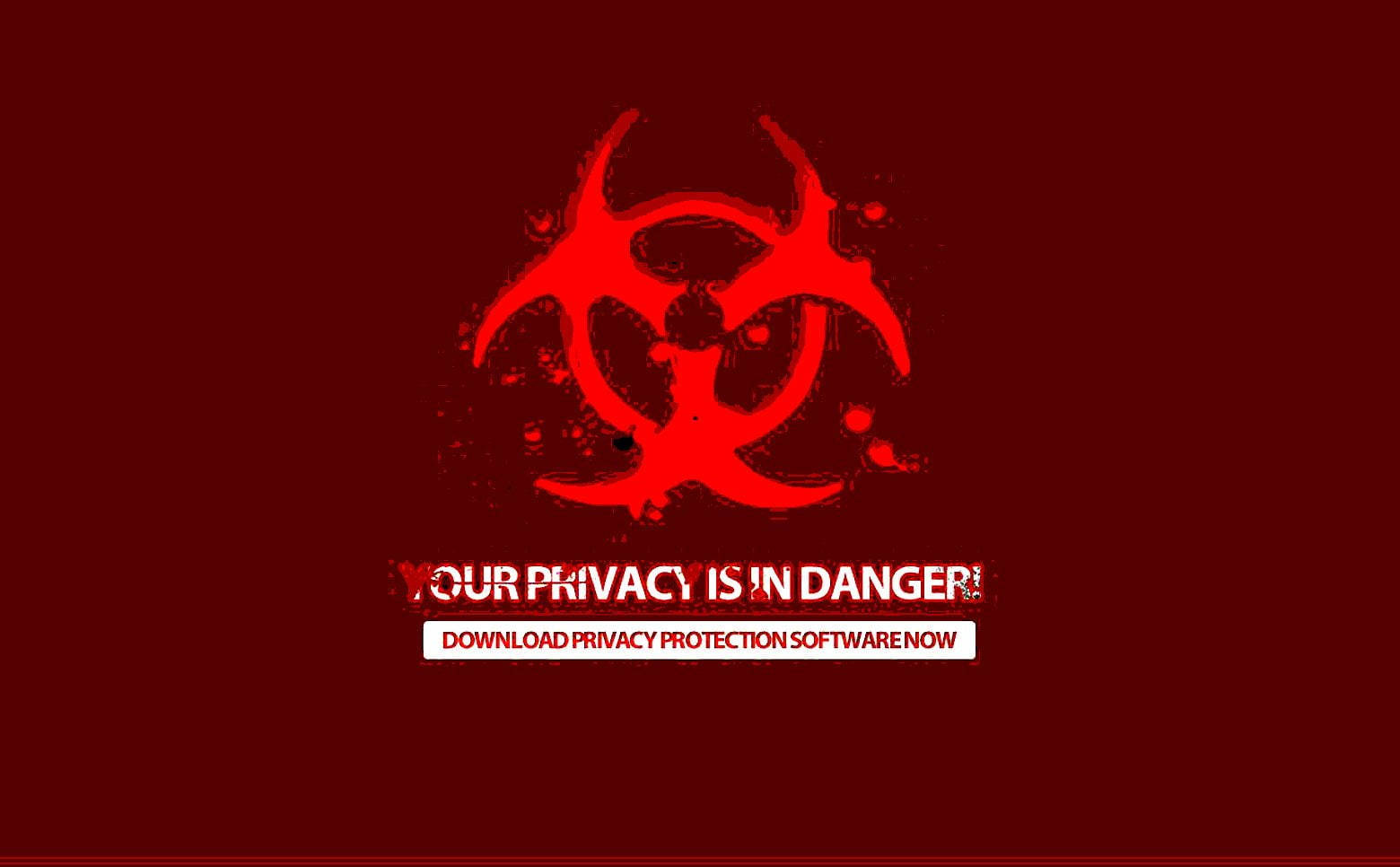 biohazard symbol, splatter effects, deep red background, HD Desktop Wallpaper
