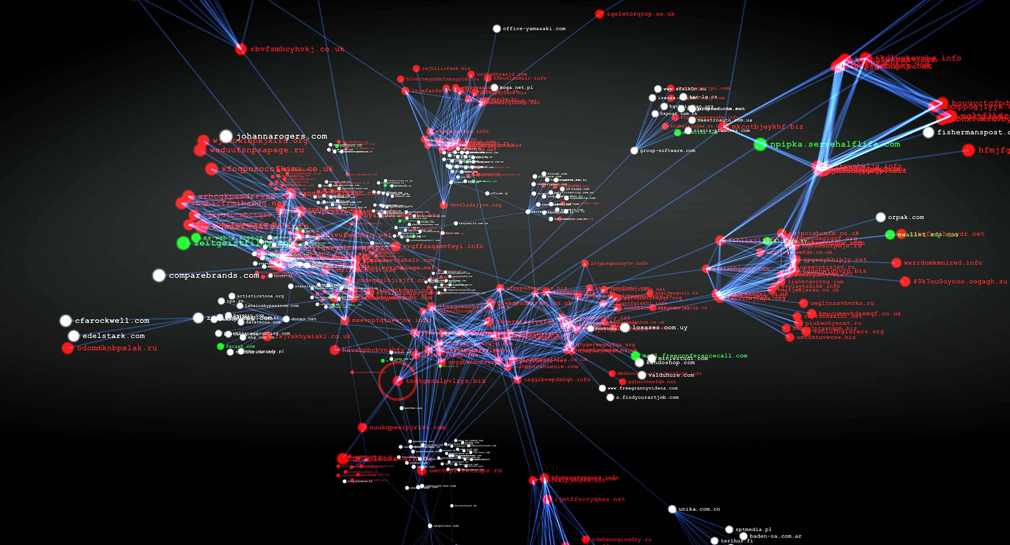 website tracker map, dark digital network map, glowing red and blue nodes, 4K Desktop Wallpaper