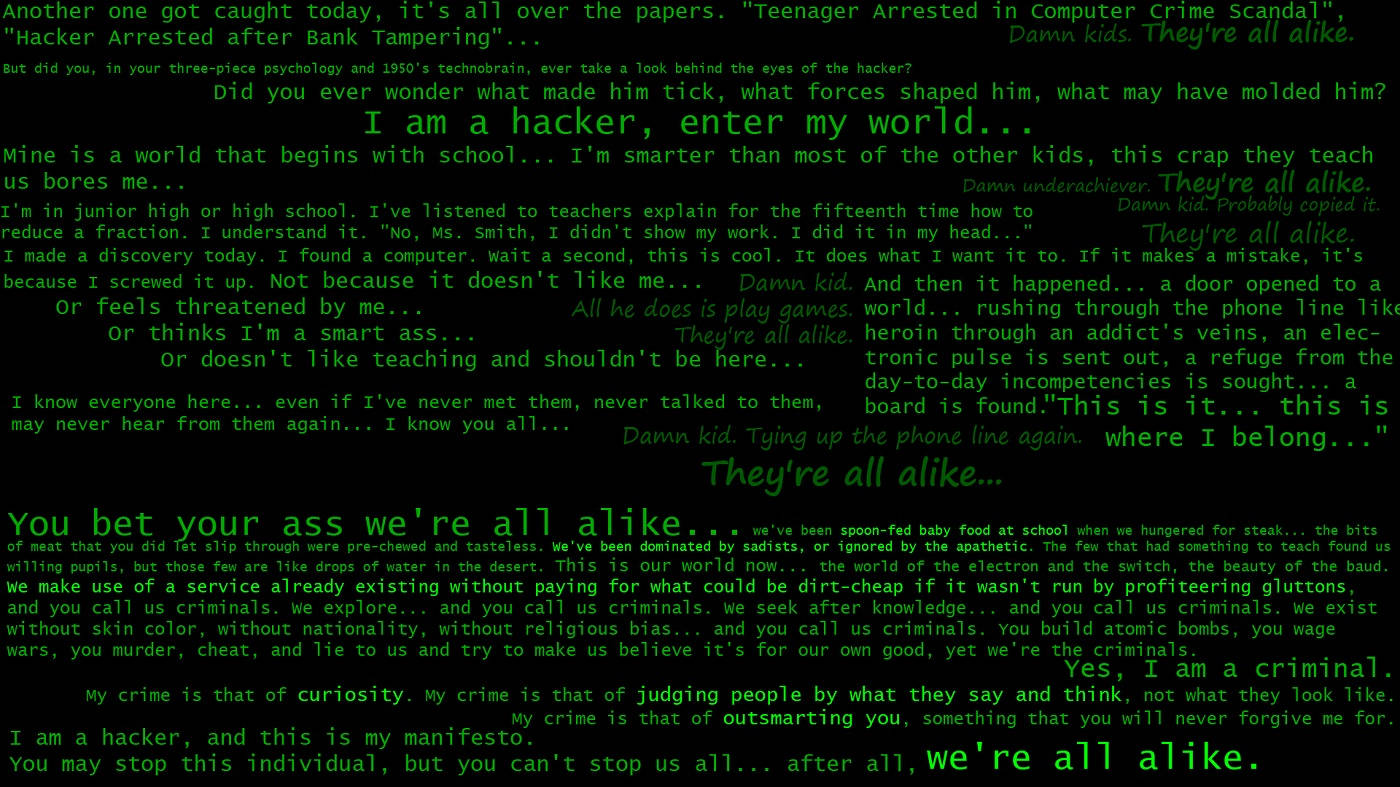 hacker, green text, black background, HD Desktop Wallpaper