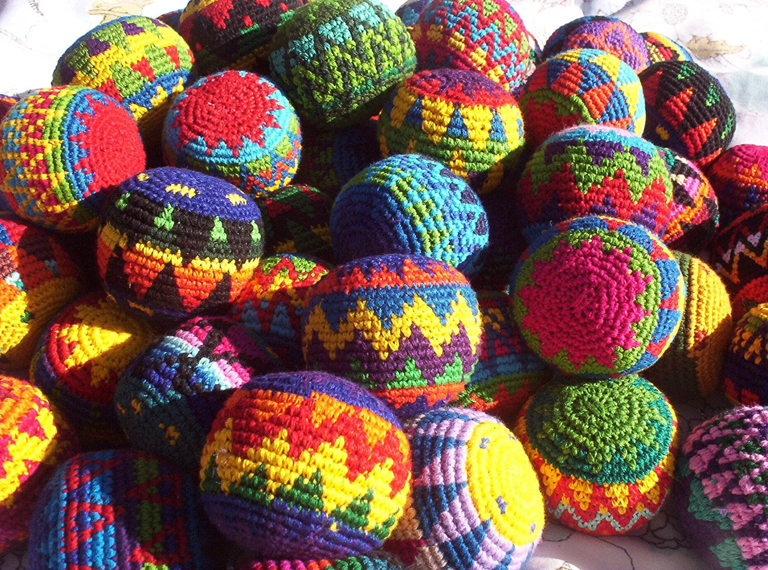 Hacky Sack, crochet, colorful, HD Desktop Wallpaper