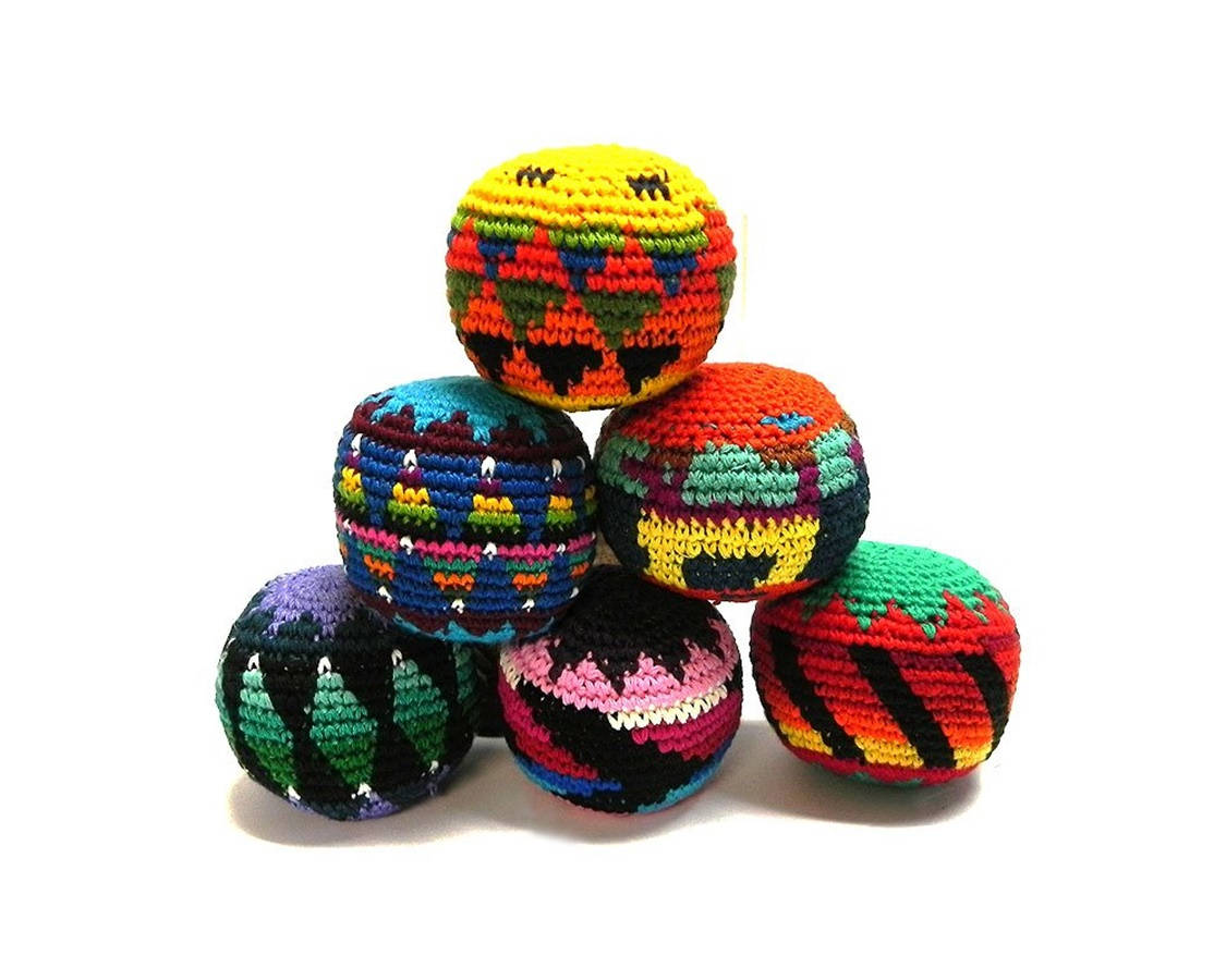 Hacky Sack, crochet, colorful shapes, SD Desktop Wallpaper