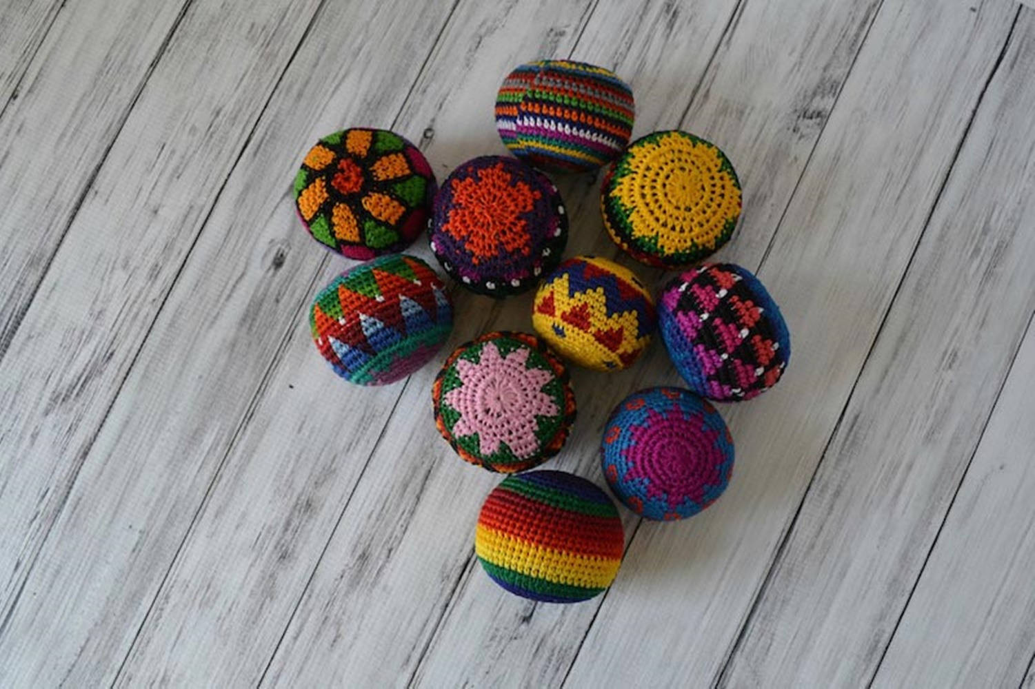 Hacky Sack, crochet, dark colors, HD Desktop Wallpaper