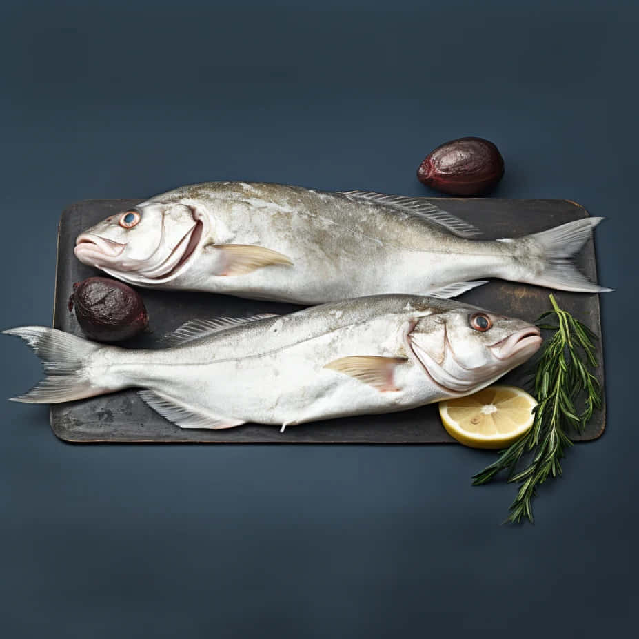 Haddock, cutting board, dark stone board, SD Desktop Wallpaper