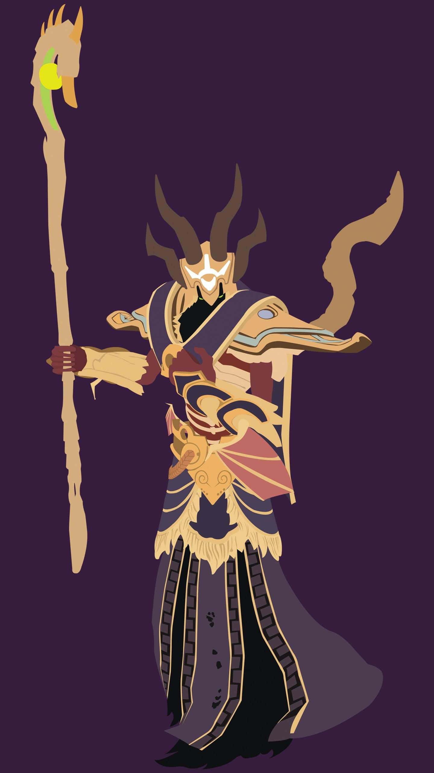 Hades, god of the underworld, horned mask, 2K Phone Wallpaper