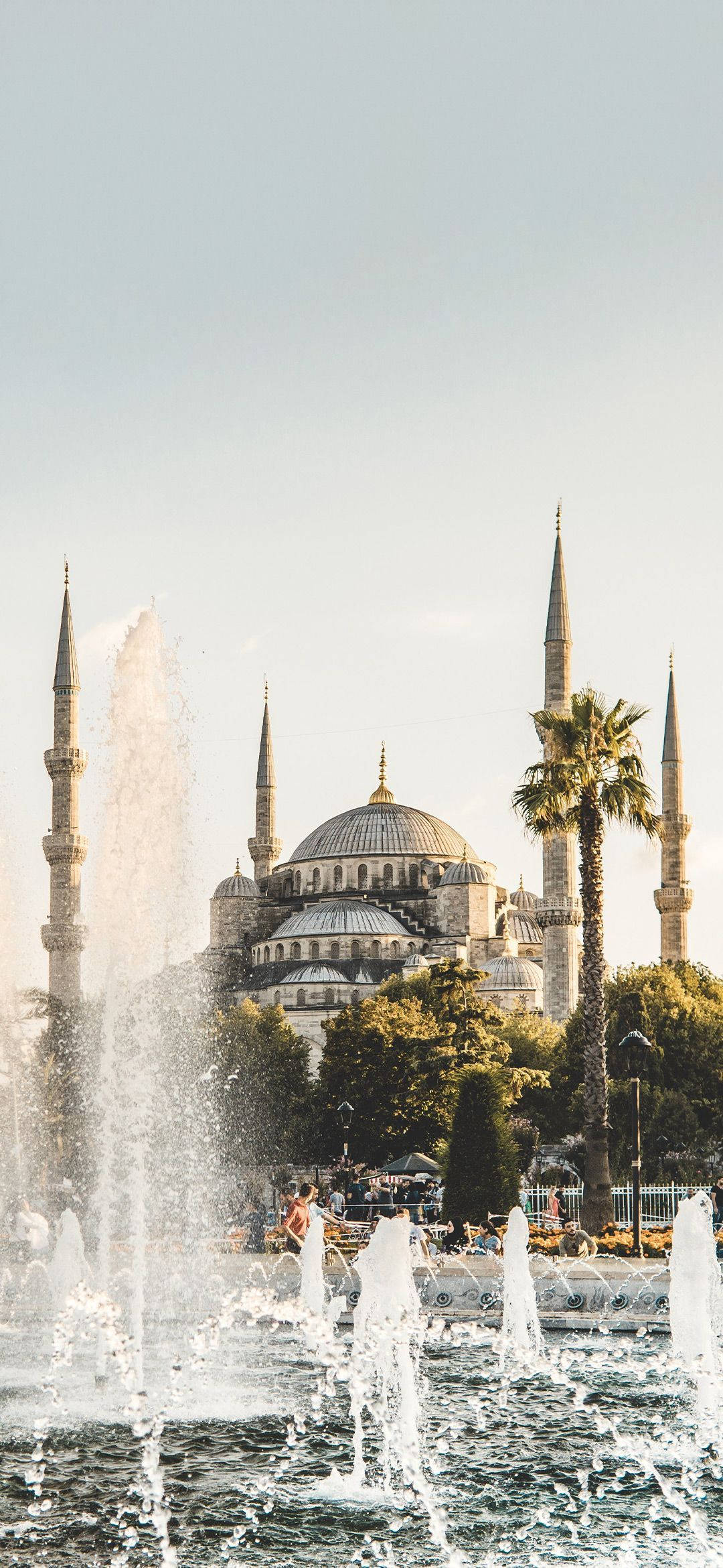 Hagia Sophia, fountains, domes, Full HD Phone Wallpaper