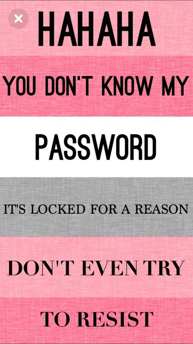 Hahaha You Dont Know My Password, pink and gray textured stripes, bold black text, HD Phone Wallpaper