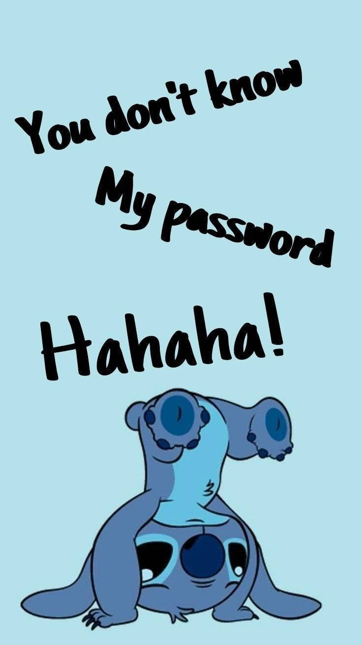 blue cartoon alien, smaller blue alien, You don't know my password Hahaha!, HD Phone Wallpaper