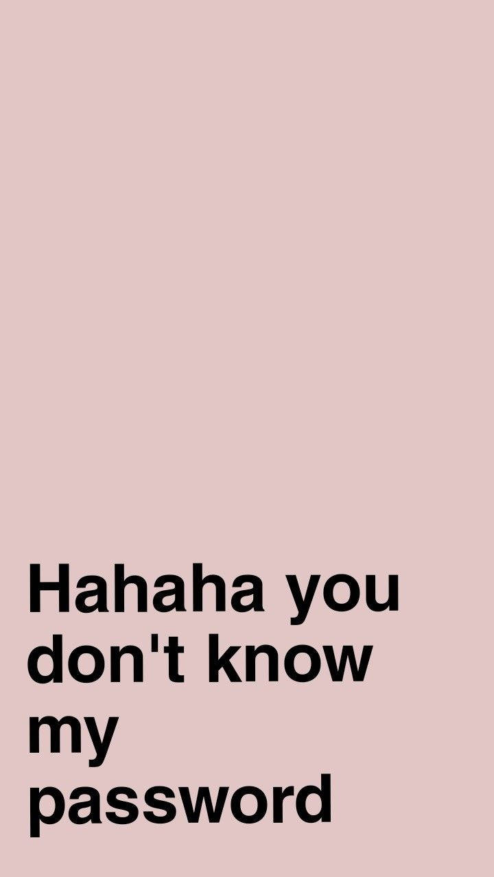 pink lockscreen, Hahaha, bold black text, SD Phone Wallpaper
