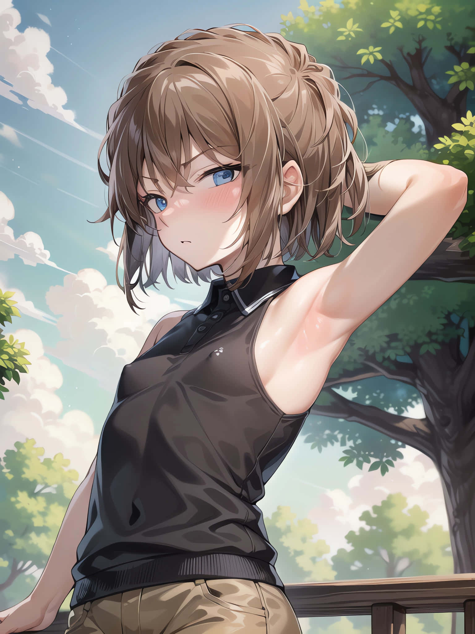 Haibara Ai, brown hair, blue eyes, Full HD Phone Wallpaper