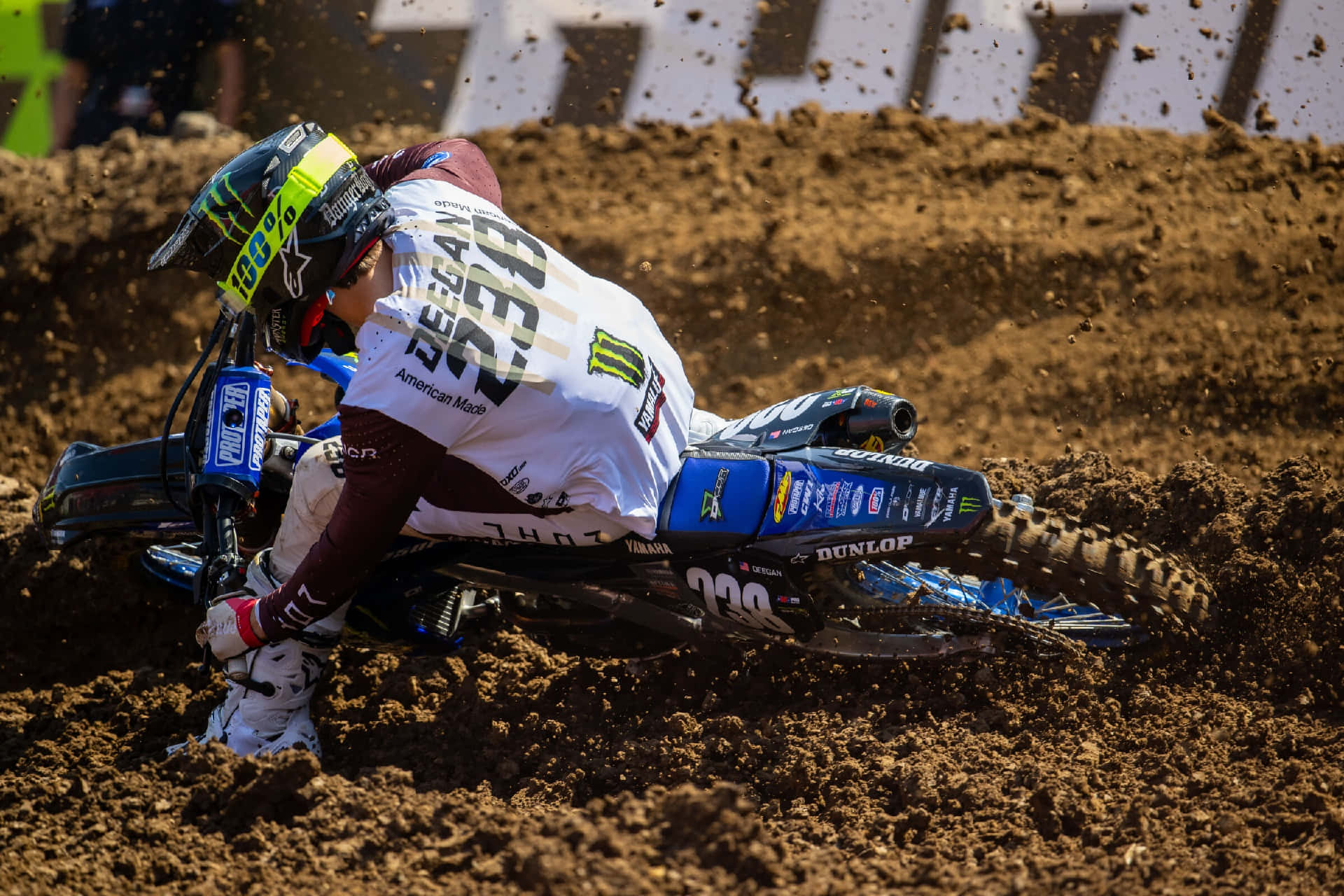 Haiden Deegan, motocross racer, sunlit track, Full HD Desktop Wallpaper