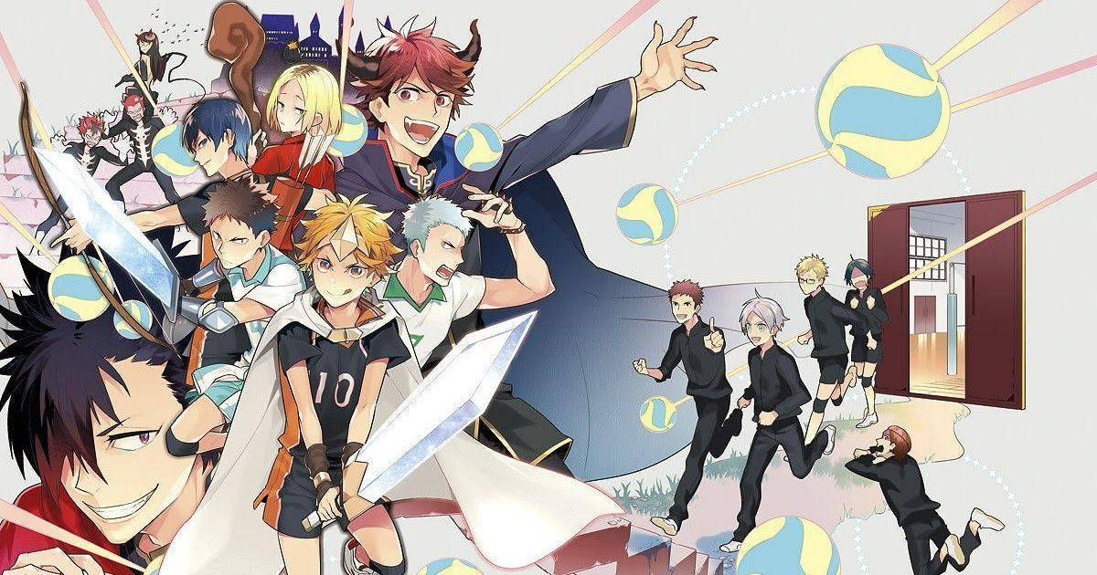 Haikyuu, anime characters, dynamic poses, SD Desktop Wallpaper