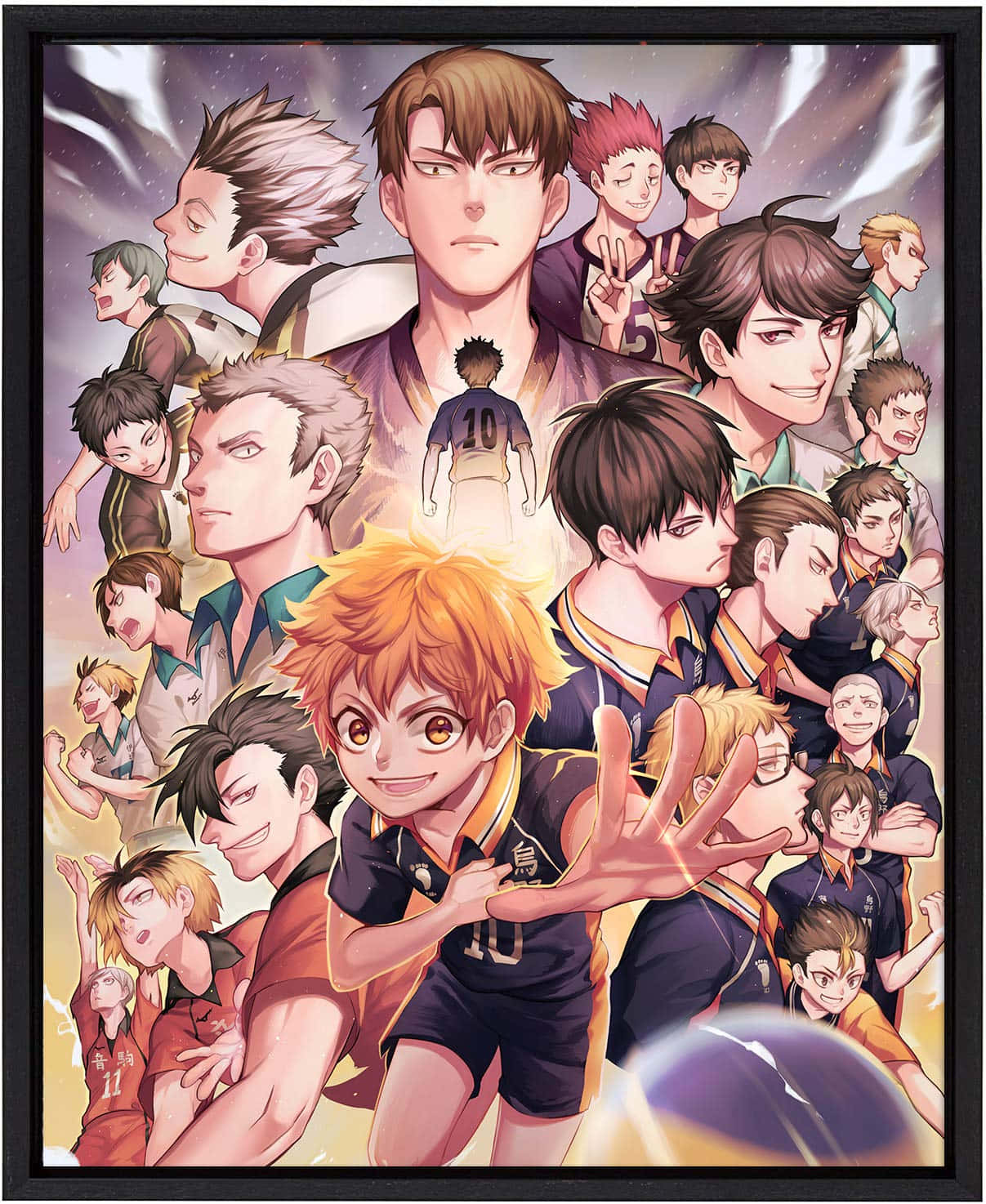 Haikyuu Captains, volleyball players, cosmic background, HD Phone Wallpaper