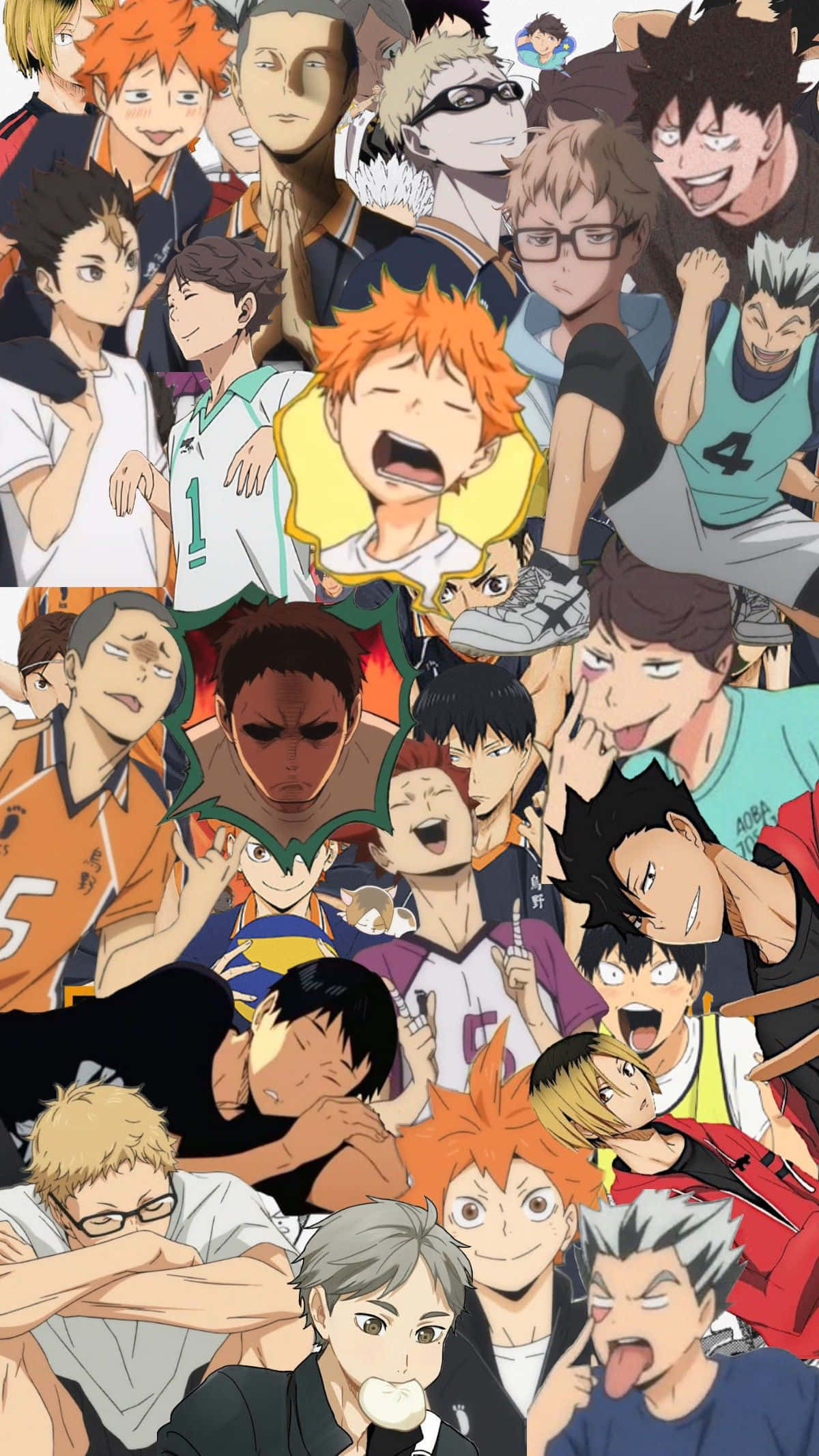 Haikyuu, Captains, anime collage, Full HD Phone Wallpaper