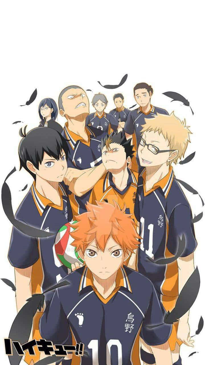 Haikyuu Captains, anime volleyball team, ball, HD Phone Wallpaper