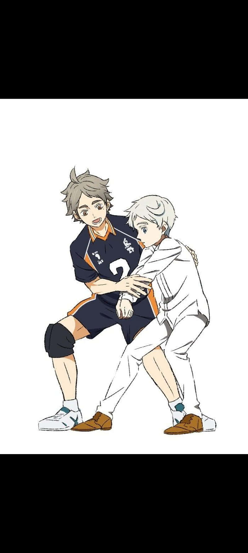 Haikyuu, anime volleyball players, dark blue jersey, HD Phone Wallpaper