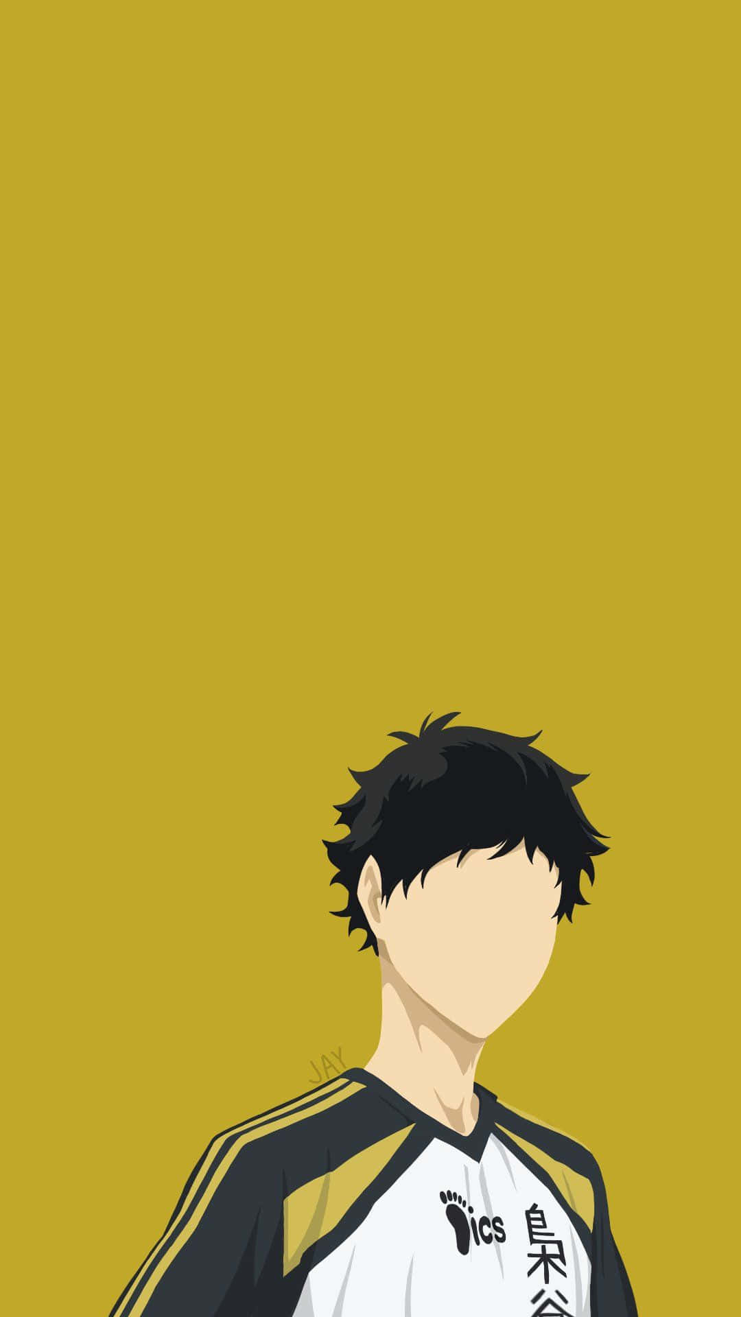 Haikyuu, minimalist anime-style portrait, young man, Full HD Phone Wallpaper