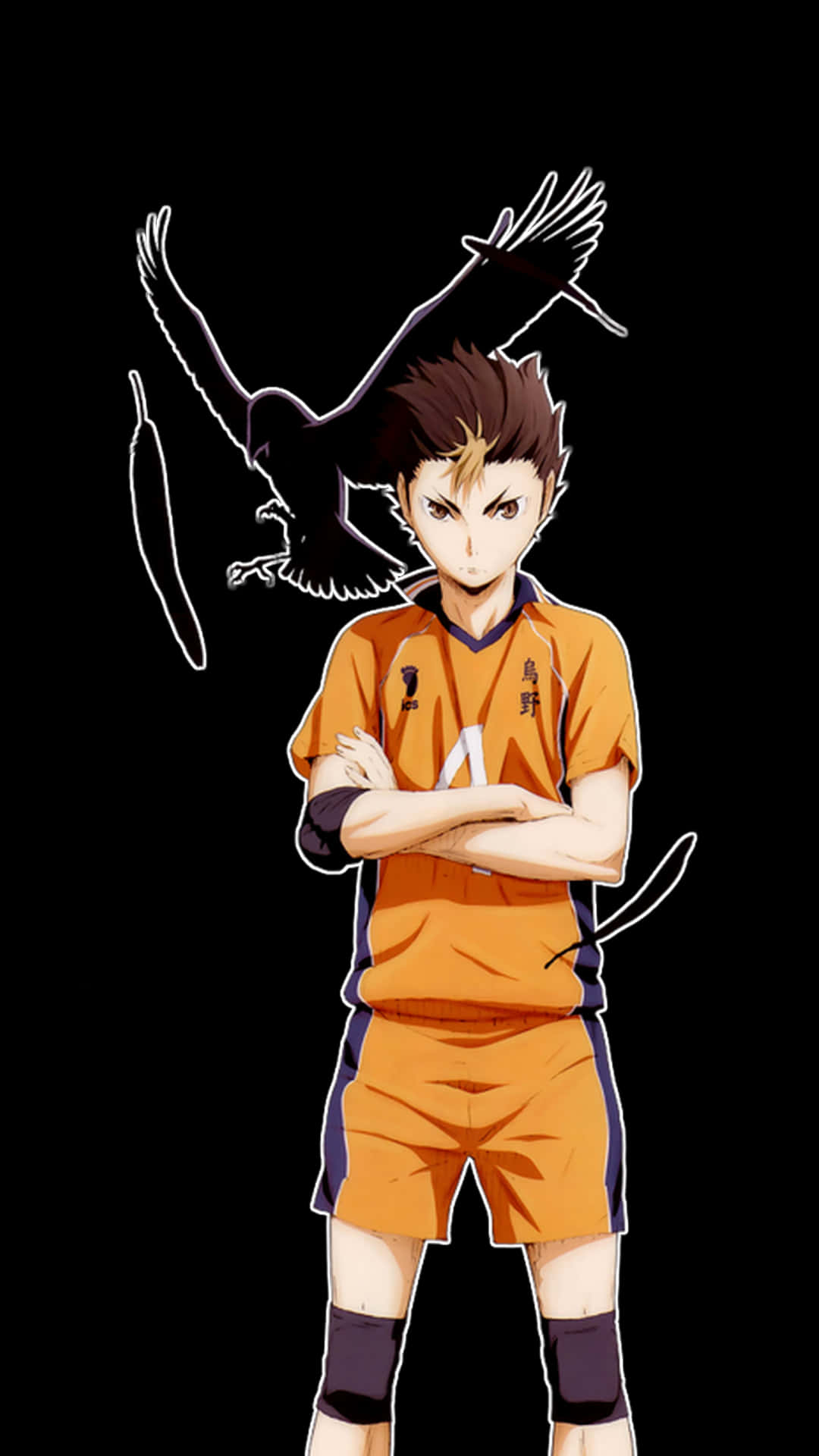 Haikyuu, iPhone case, orange uniform, Full HD Phone Wallpaper