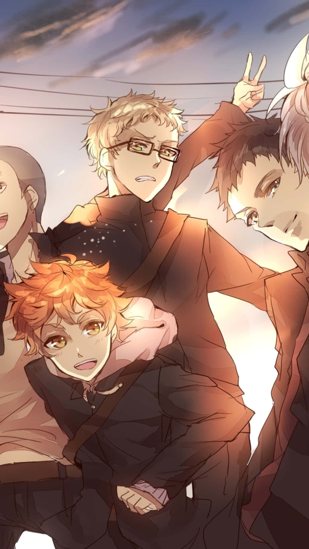 Haikyuu, iPhone, anime characters, Full HD Phone Wallpaper