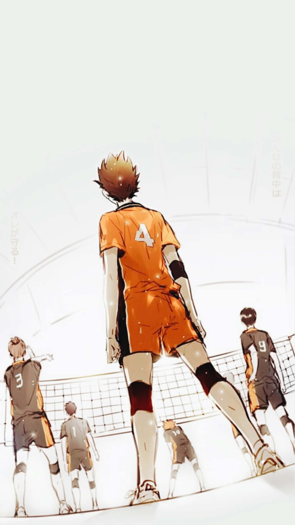 Haikyuu, iPhone, orange and gray uniforms, Full HD Phone Wallpaper