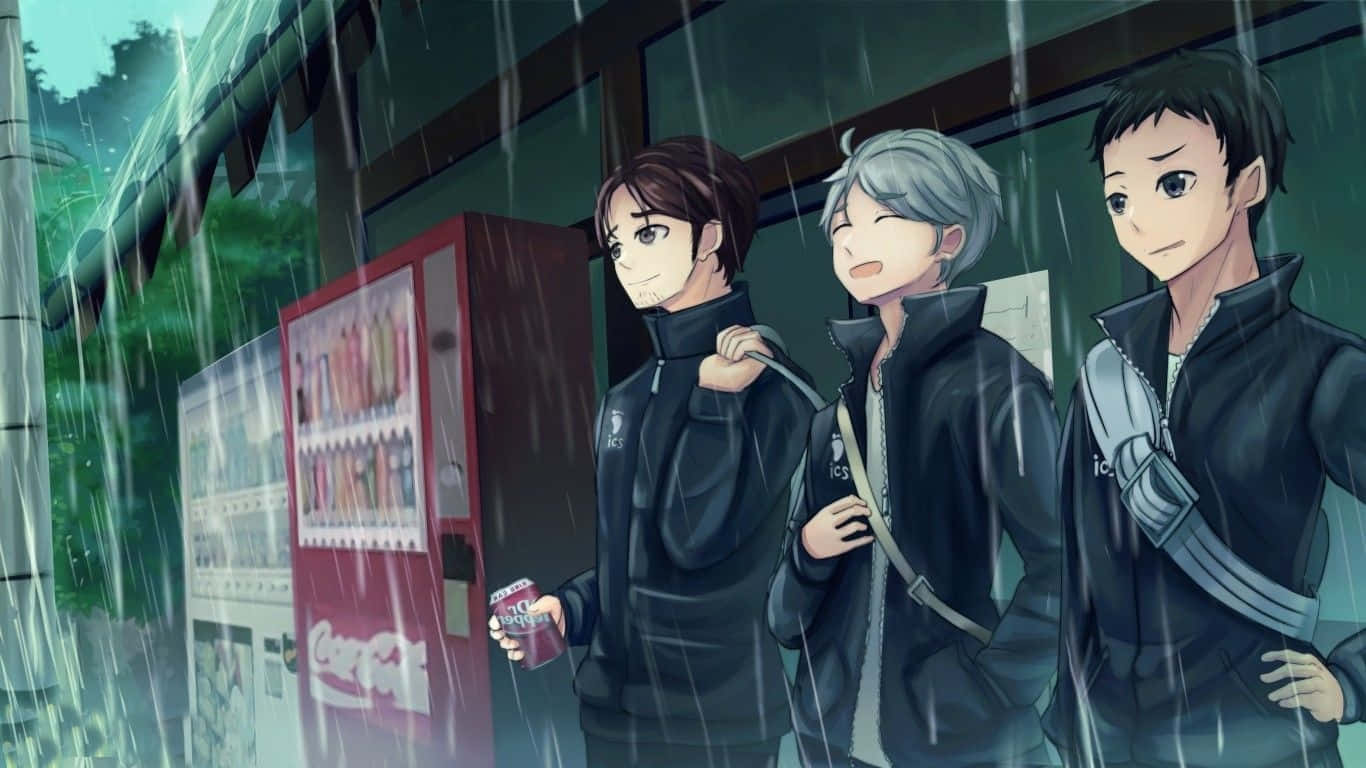 Haikyuu, anime boys, red Coca-Cola vending machine, HD Desktop Wallpaper