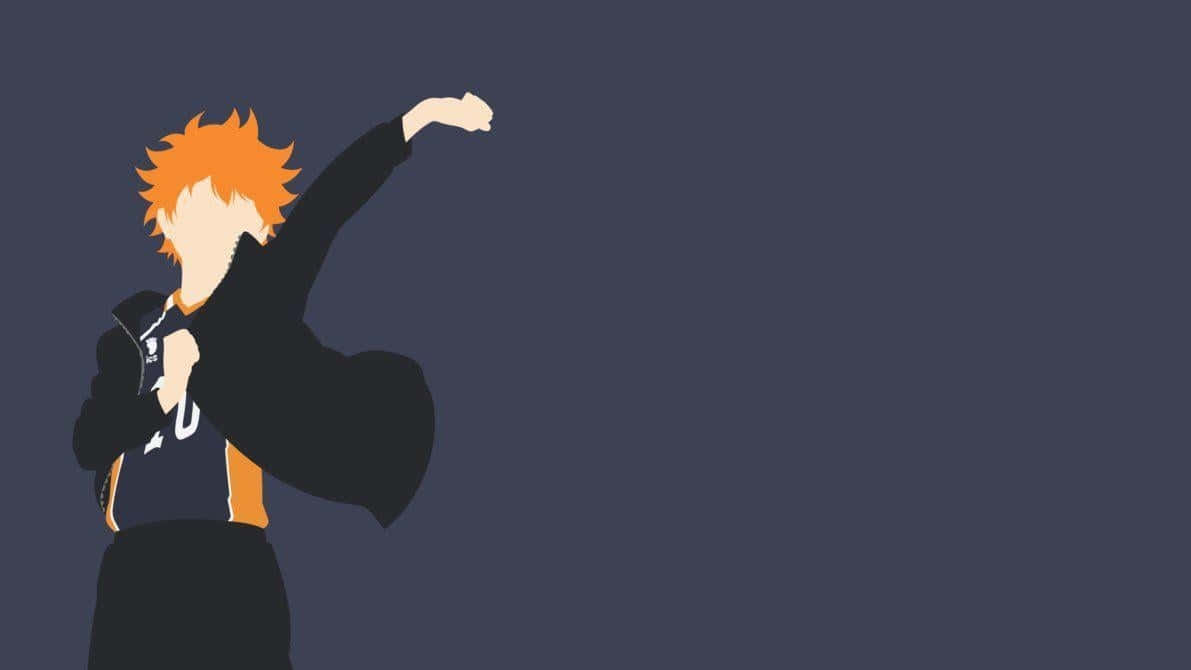 Haikyuu, spiky orange hair, black coat, SD Desktop Wallpaper